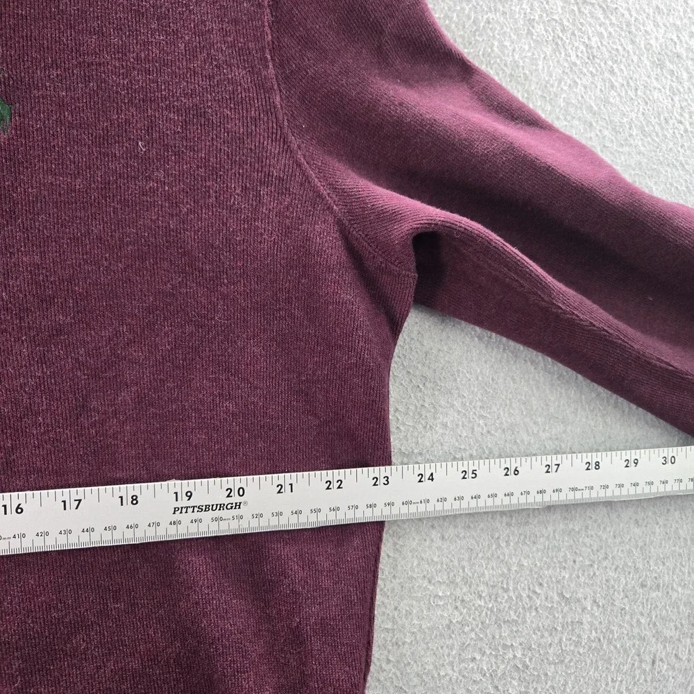 Polo Ralph Lauren Men Sweatshirt L Red‎ Long Sleeve Shawl Collar Logo Pony